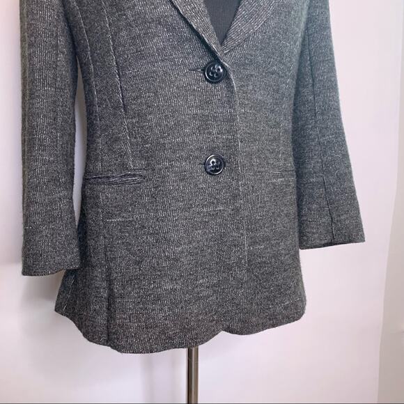 Anthropologie Cartonnier black tweed button front blazer size Medium - Picture 5 of 12